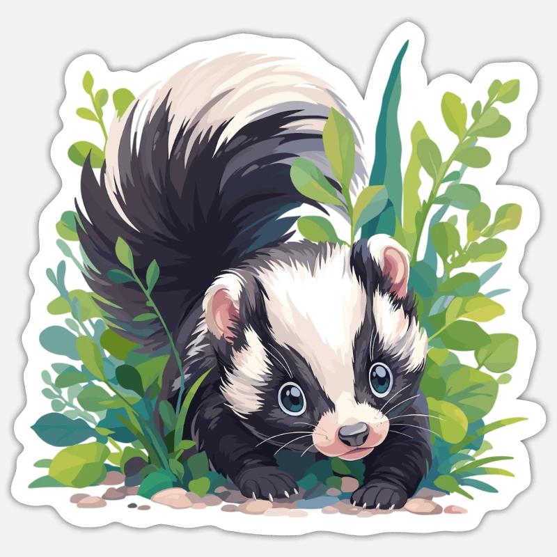 Skunks Skunk - Sticker size S (10 x 10 cm) - white matte
