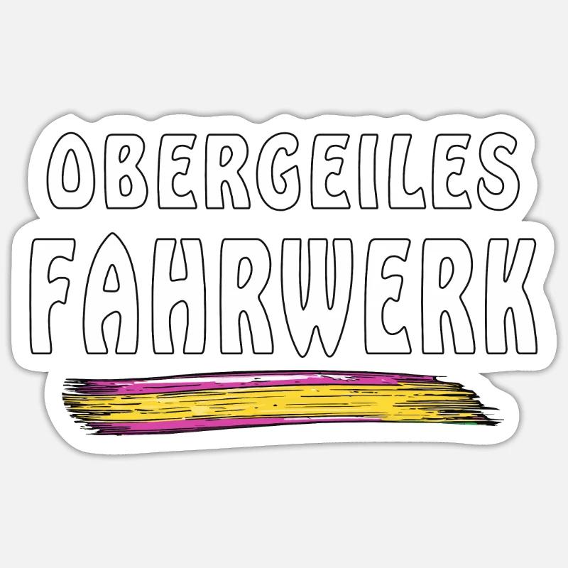 AWESOME CHASSIS - Sticker size S (10 x 10 cm) - white matte