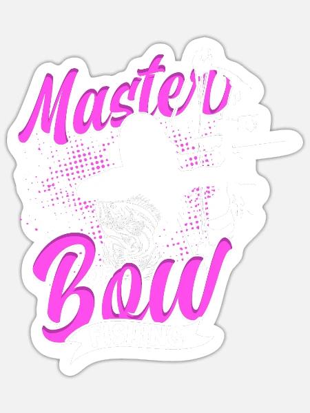 Bogenfischer Bogenfischen Bogenangeln - Sticker Größe S (10 x 10 cm) - Mattweiß