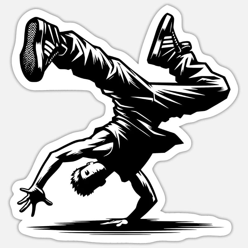 Breakdancing - Sticker size S (10 x 10 cm) - white matte