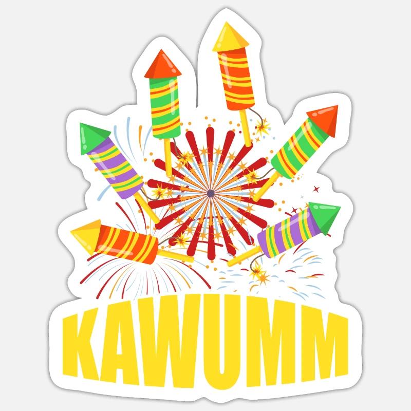Kawumm, pyrotechnicians, fireworks, fireworks Sticker size S (10 x 10 cm)