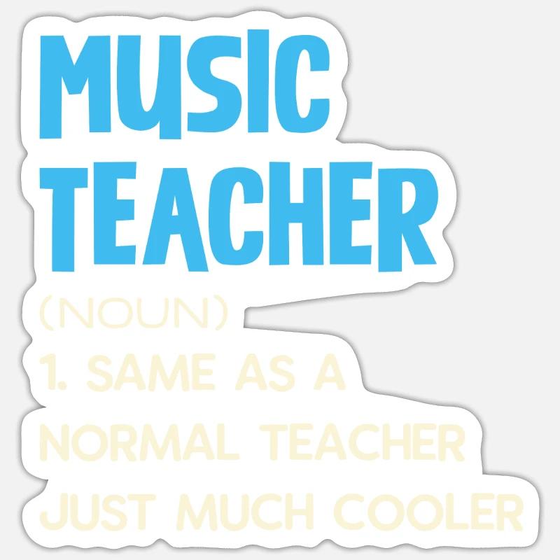 Musiklehrer Definition Cooler Lehrer Idee - Sticker Größe S (10 x 10 cm) - Mattweiß
