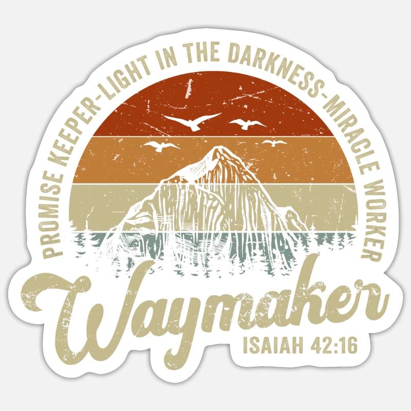 Wegweiser, Versprechenshüter, Wundertäter - Sticker Größe S (10 x 10 cm) - Mattweiß