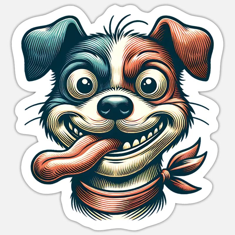 Dog Crazy - Sticker size S (10 x 10 cm) - white matte