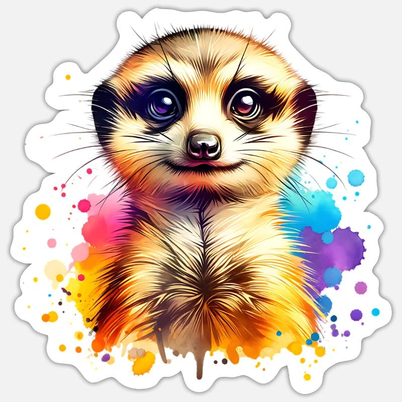Erdmännchen Sticker Größe S (10 x 10 cm)