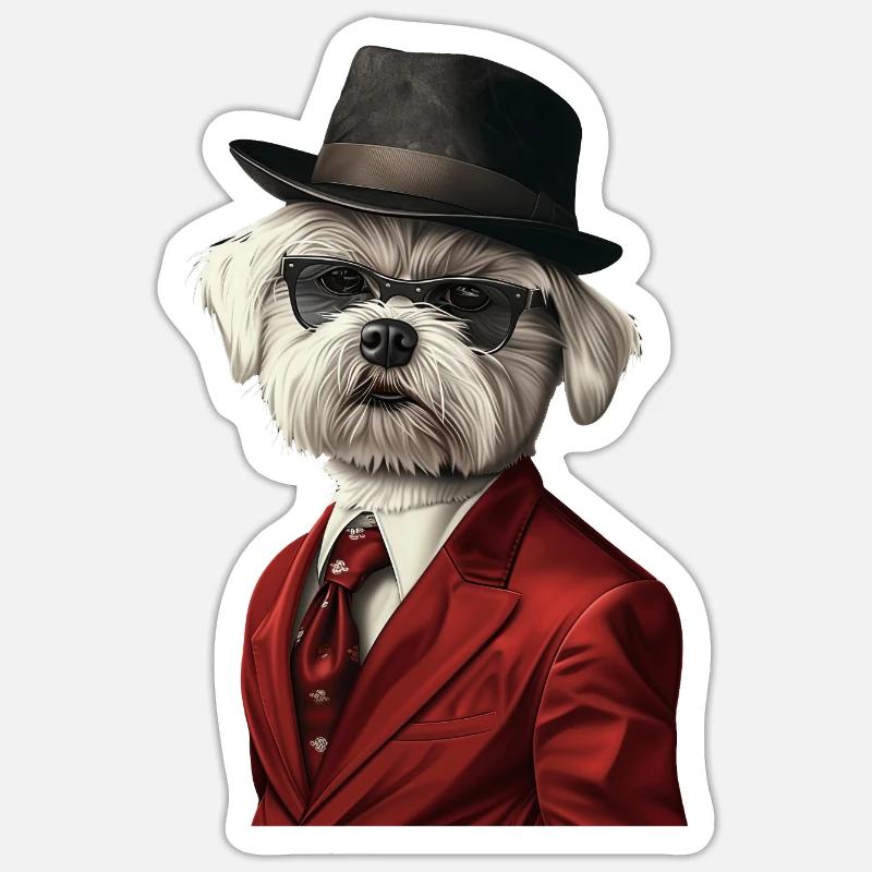 Maltesisch Sticker Größe S (10 x 10 cm)