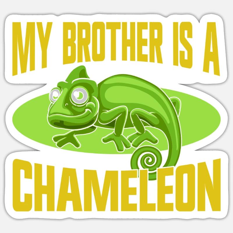 Cadeaux Caméléon - Sticker taille S (10 x 10 cm) - blanc mat