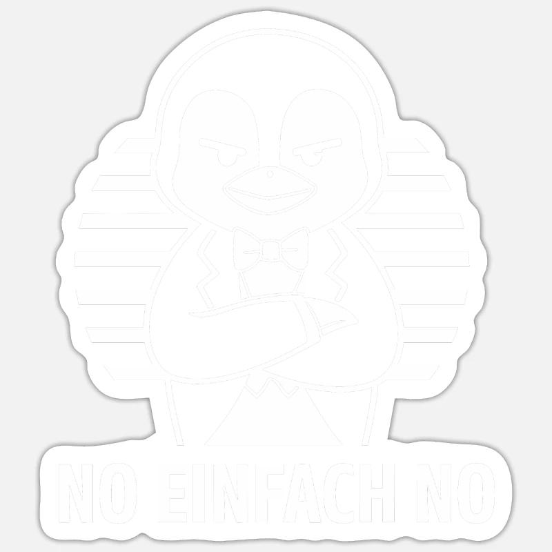 No Einfach No - Sticker Größe S (10 x 10 cm) - Mattweiß