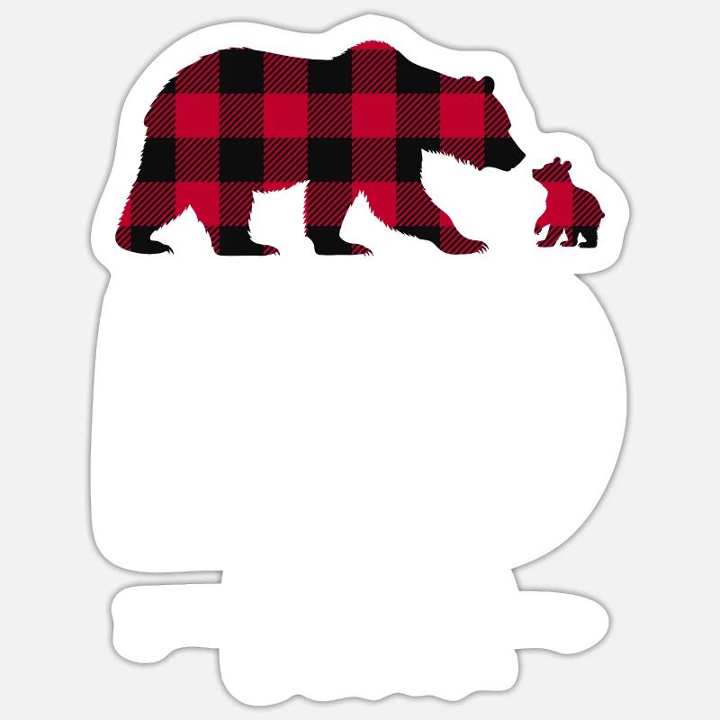 Dad Bear - Sticker size S (10 x 10 cm) - white matte