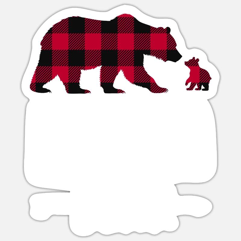 Papa Bear - Sticker Größe S (10 x 10 cm) - Mattweiß