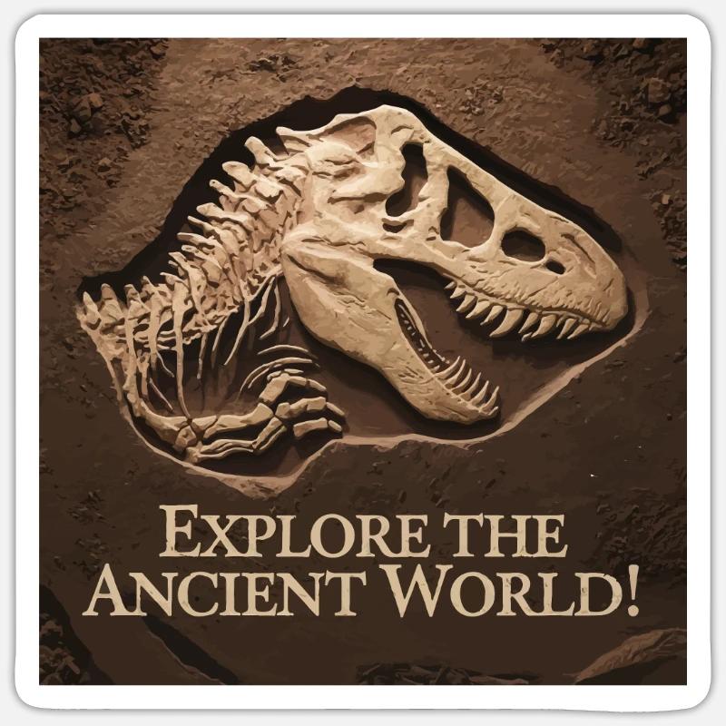 EXPLOREZ LE MONDE ANTIQUE - Sticker taille S (10 x 10 cm) - blanc mat