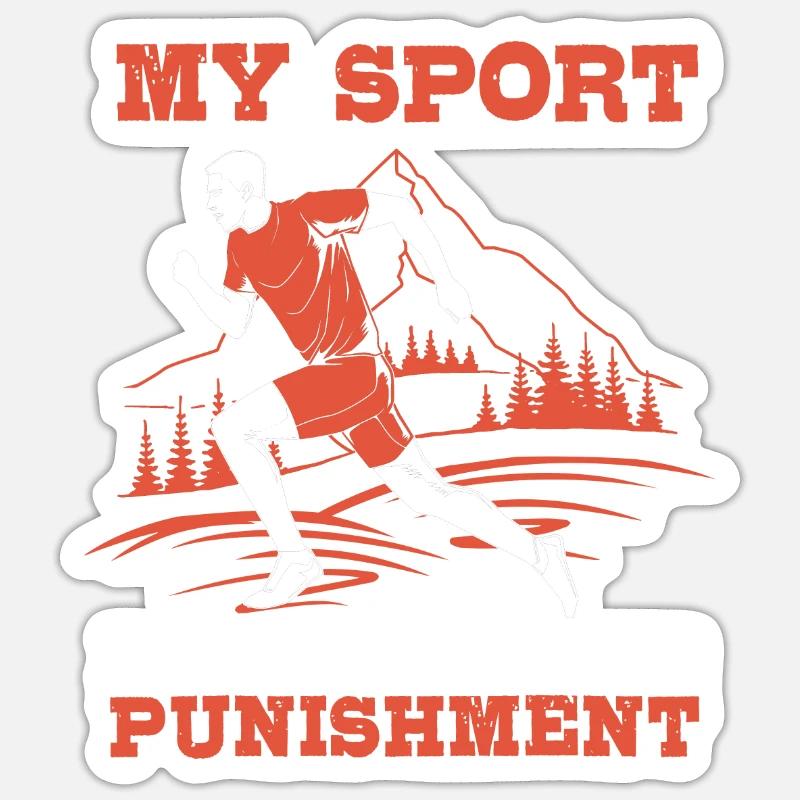 Trail running - Sticker size S (10 x 10 cm) - white matte