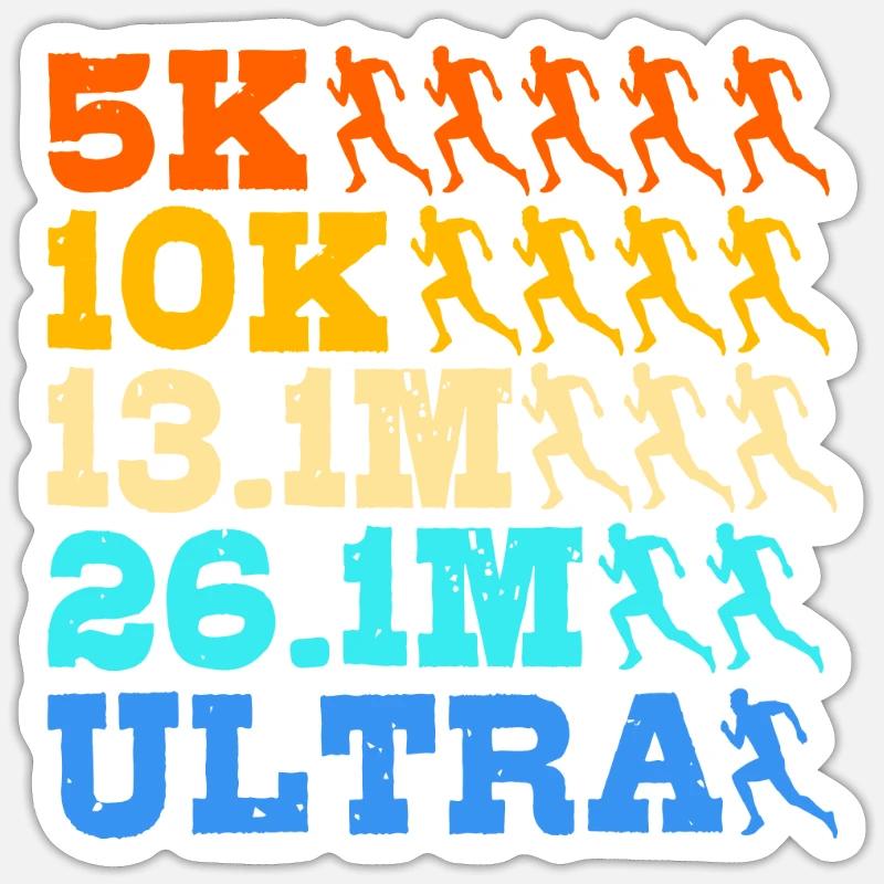 Trail running - Sticker taille S (10 x 10 cm) - blanc mat