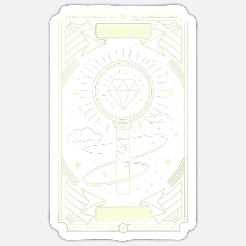 K-Pop Musique pop coréenne Corée du Sud Kpop Lightstick - Sticker taille S (10 x 10 cm) - blanc mat