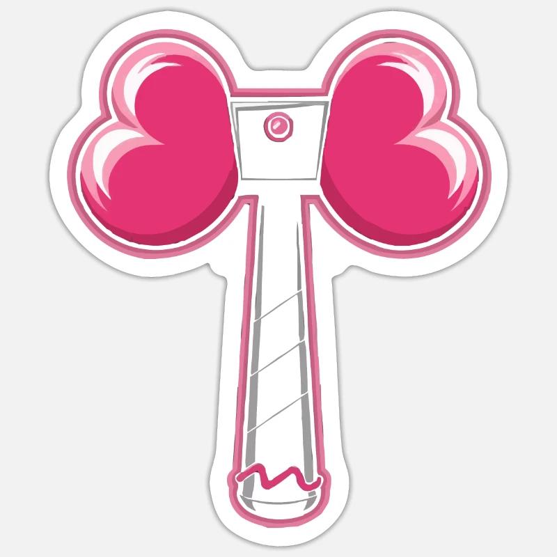 K-Pop Musique pop coréenne Corée du Sud Kpop Lightstick - Sticker taille S (10 x 10 cm) - blanc mat