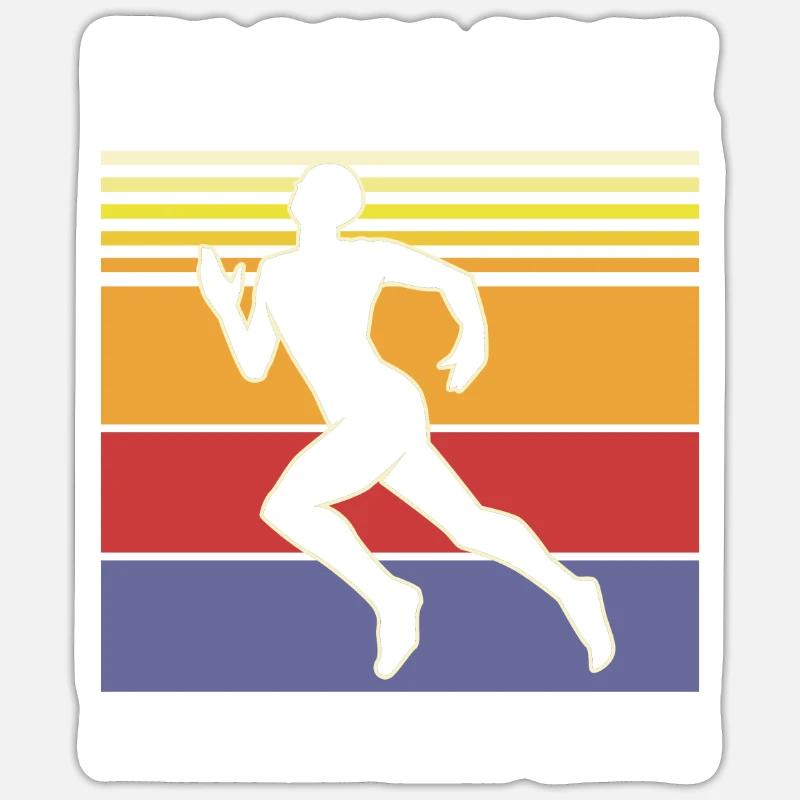 Marathon Marathon Runner - Sticker size S (10 x 10 cm) - white matte