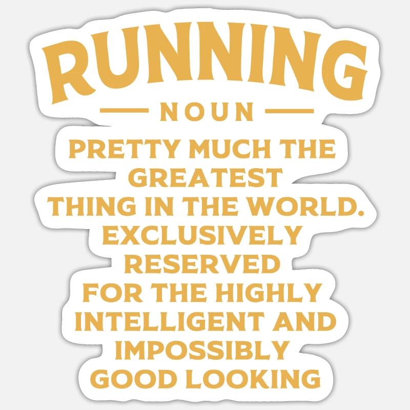 Marathon Marathon Runner - Sticker size S (10 x 10 cm) - white matte