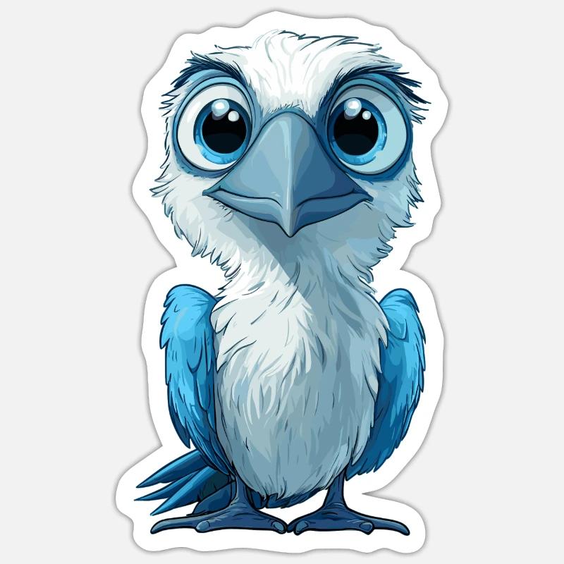 Blue-footed booby - Sticker size S (10 x 10 cm) - white matte