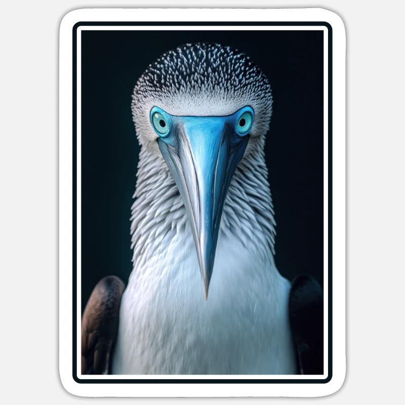 Blue-footed booby - Sticker size S (10 x 10 cm) - white matte