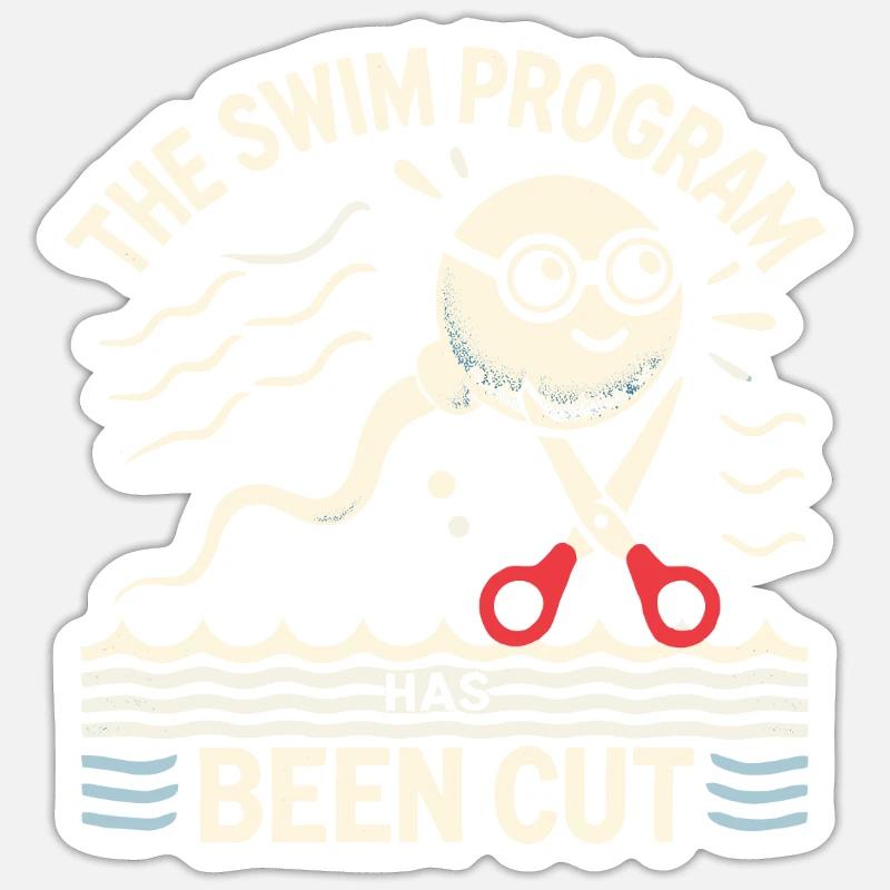 Das Schwimmprogramm wurde gekürzt Sticker Größe S (10 x 10 cm)