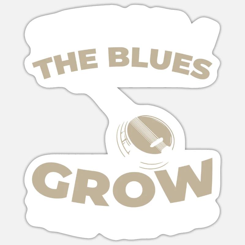Banjo - Sticker taille S (10 x 10 cm) - blanc mat