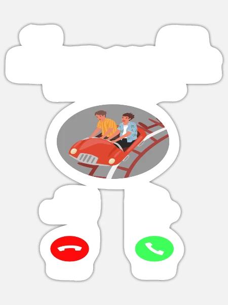Achterbahn Ruft, Folge Dem Ruf - Sticker Größe S (10 x 10 cm) - Mattweiß