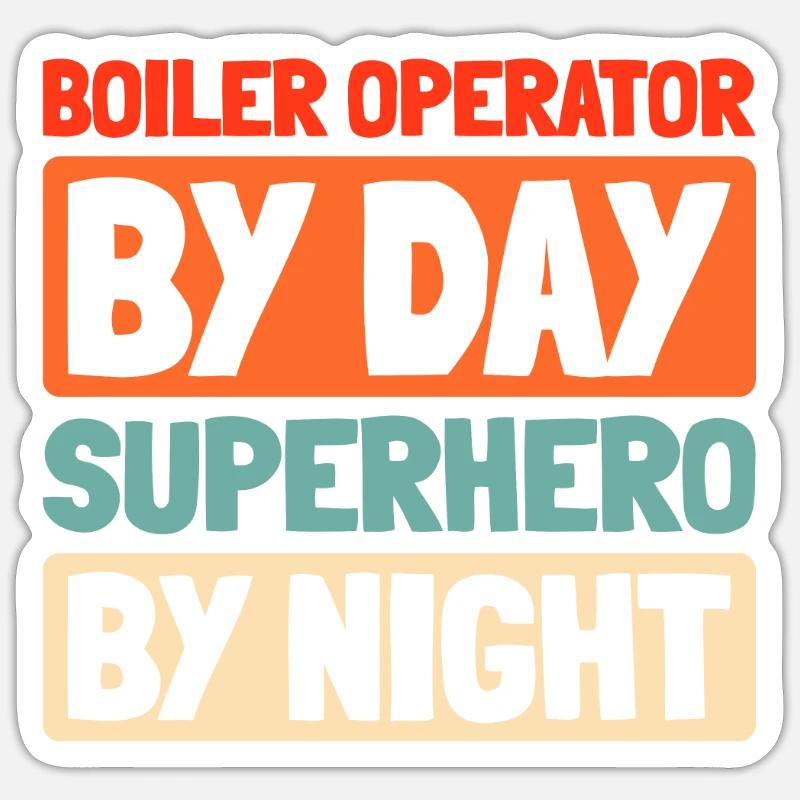 Boiler operators Sticker size S (10 x 10 cm)
