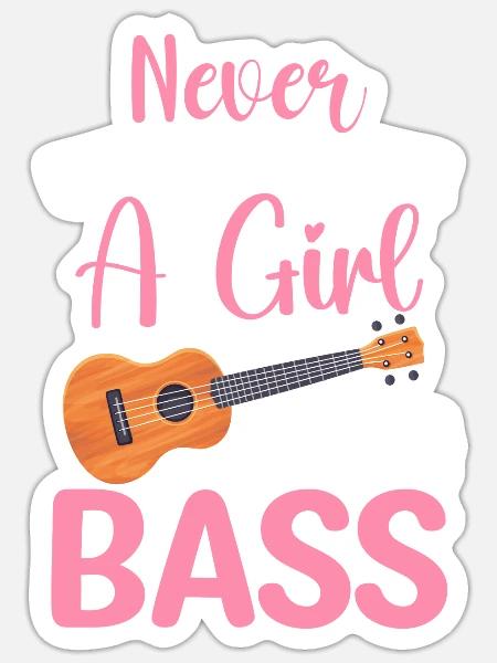 Ein Mädchen mit einem Bassisten Bassist - Sticker Größe S (10 x 10 cm) - Mattweiß