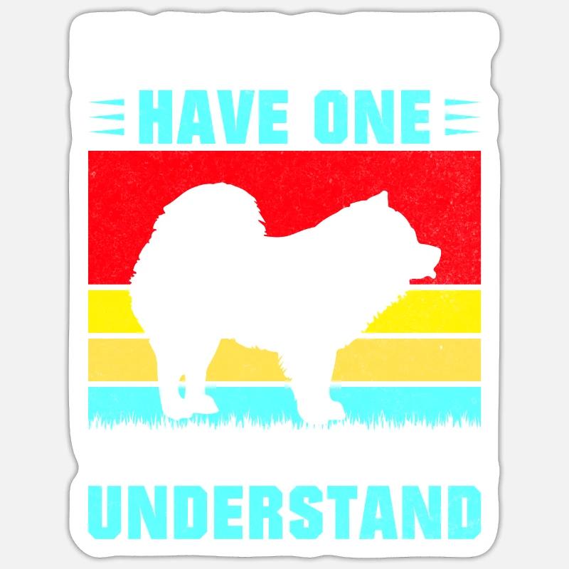 Cadeaux Chow Chow - Sticker taille S (10 x 10 cm) - blanc mat