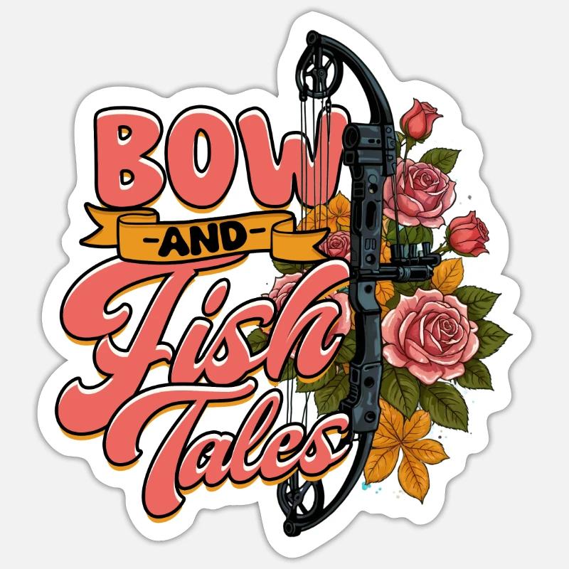 Bogenfischer Bogenfischen Bogenangeln Sticker Größe S (10 x 10 cm)