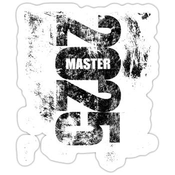 Master bestanden 2025 - Prüfung - Erfolg - Sticker Größe S (10 x 10 cm) - Mattweiß - Vorne