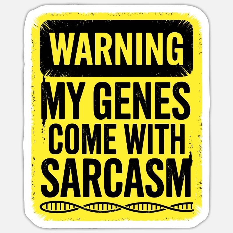 Sarcasm Genes DNA Genetics - Sticker size S (10 x 10 cm) - white matte