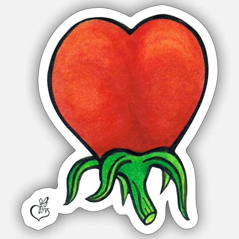 Corazon - Sticker taille S (10 x 10 cm) - blanc mat