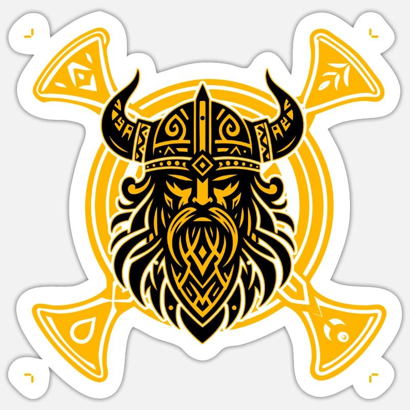 Viking - Sticker size S (10 x 10 cm) - white matte