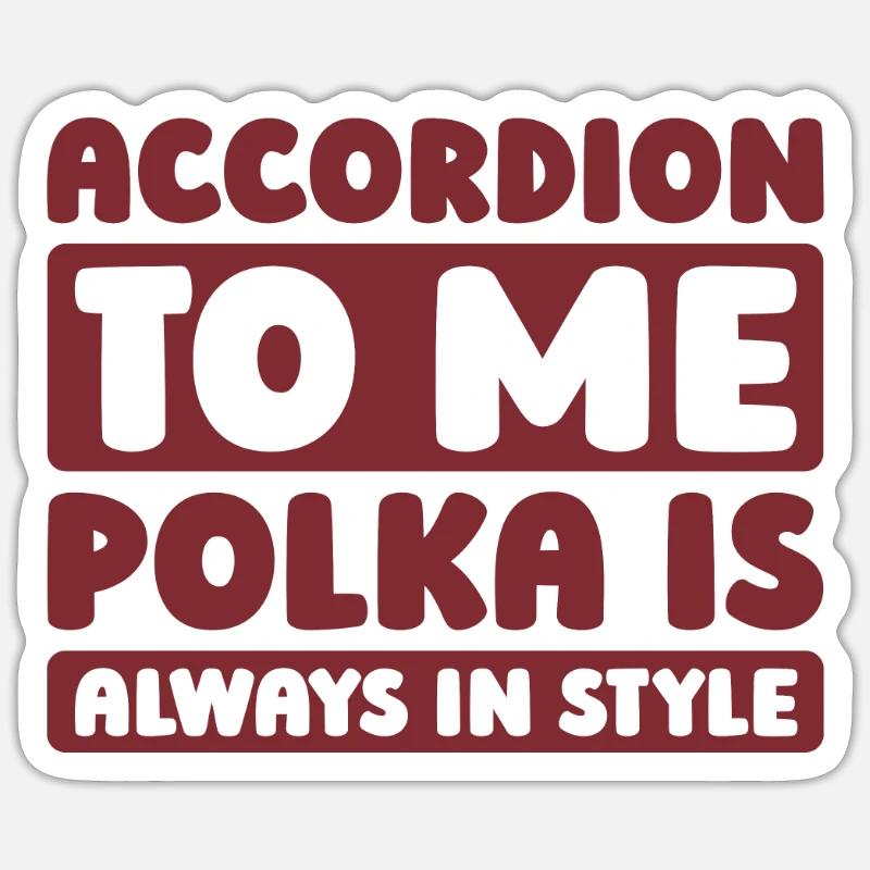 Fisarmonica - Sticker formato S (10 x 10 cm) - bianco opaco