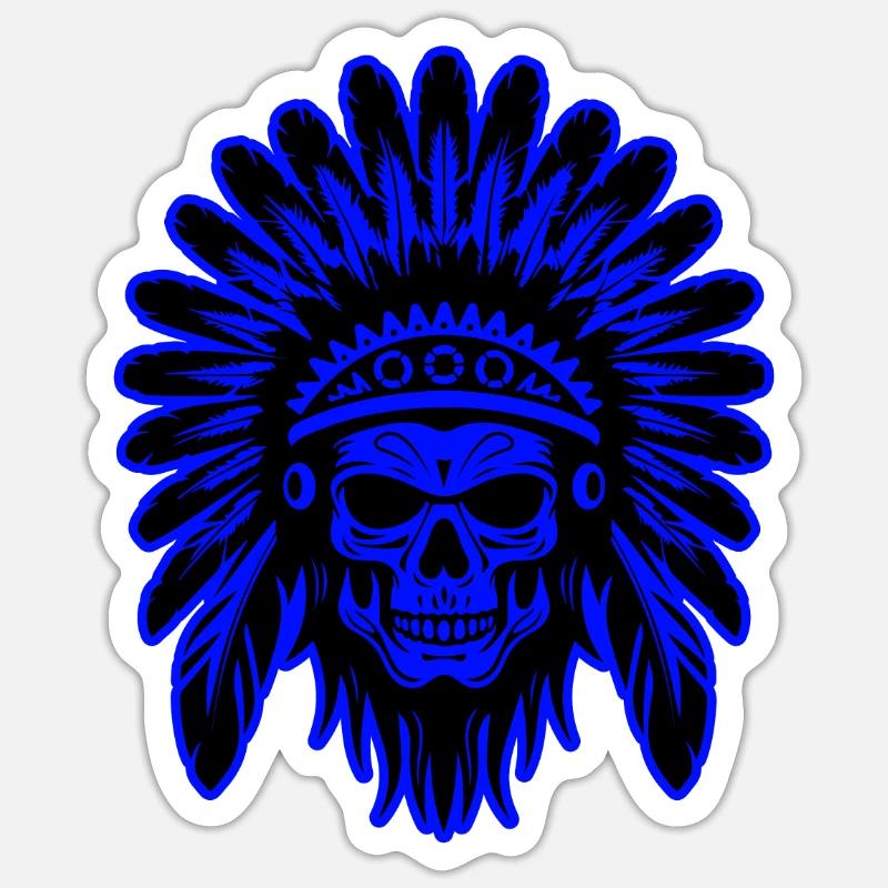Apache Skull Indian Sticker size S (10 x 10 cm)