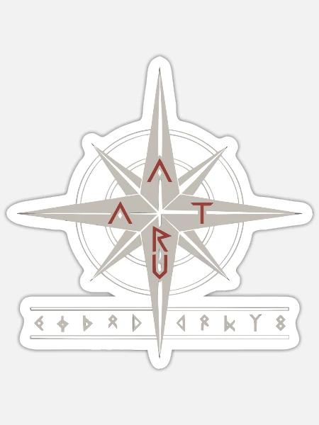 Asatru Walhalla Skandinavischer Stolz Nordmänner Wikinger - Sticker Größe S (10 x 10 cm) - Mattweiß