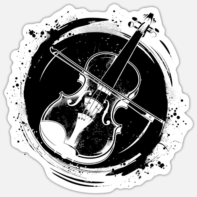 Fiddle Sketch Sticker size S (10 x 10 cm)