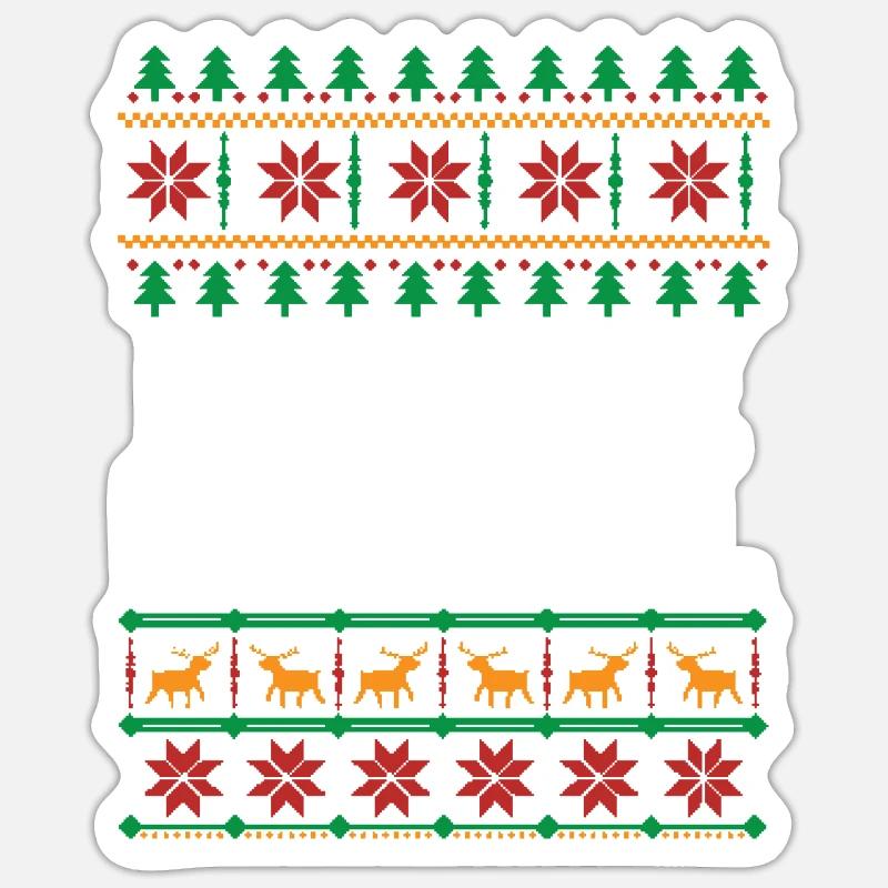 Übergeben Sie den Gabagool-Weihnachtspullover Gaba - Sticker Größe S (10 x 10 cm) - Mattweiß