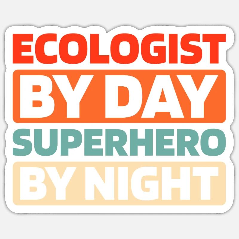 Écologiste - Sticker taille S (10 x 10 cm) - blanc mat