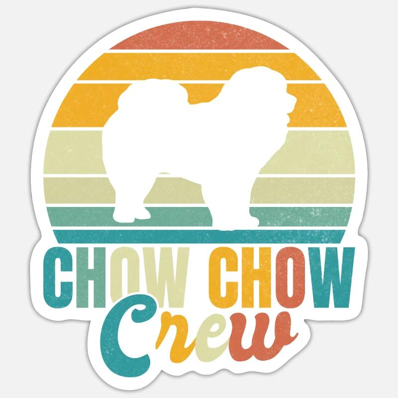 Cadeaux Chow Chow - Sticker taille S (10 x 10 cm) - blanc mat
