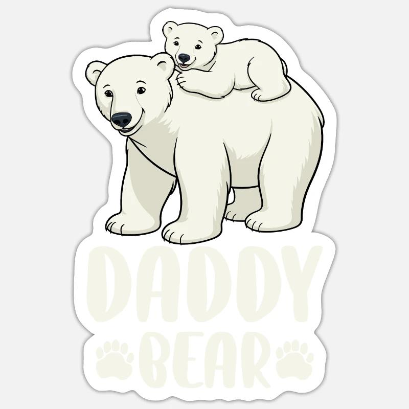 Daddy Bear - Sticker size S (10 x 10 cm) - white matte
