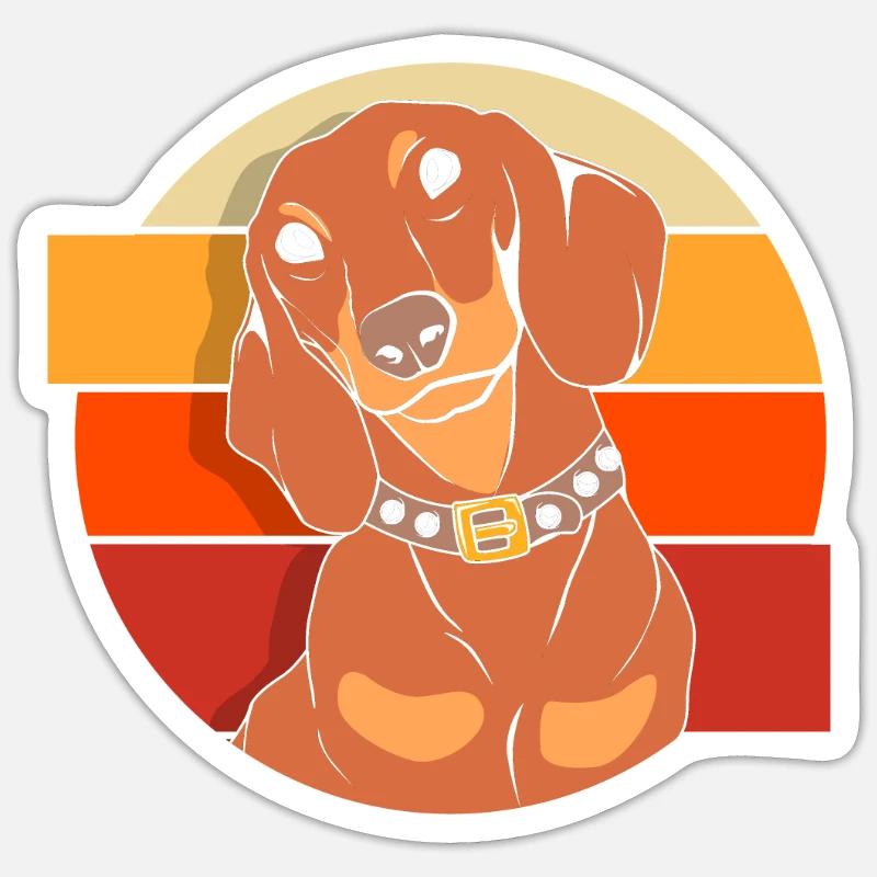 Dachshund - Sticker size S (10 x 10 cm) - white matte