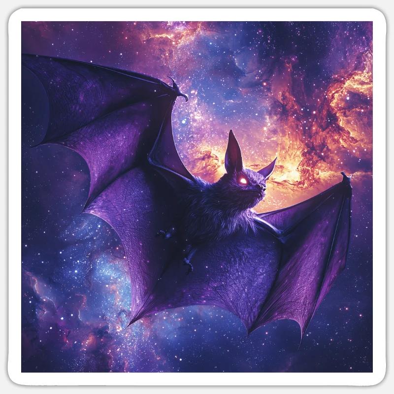 Schläger - Sticker Größe S (10 x 10 cm) - Mattweiß