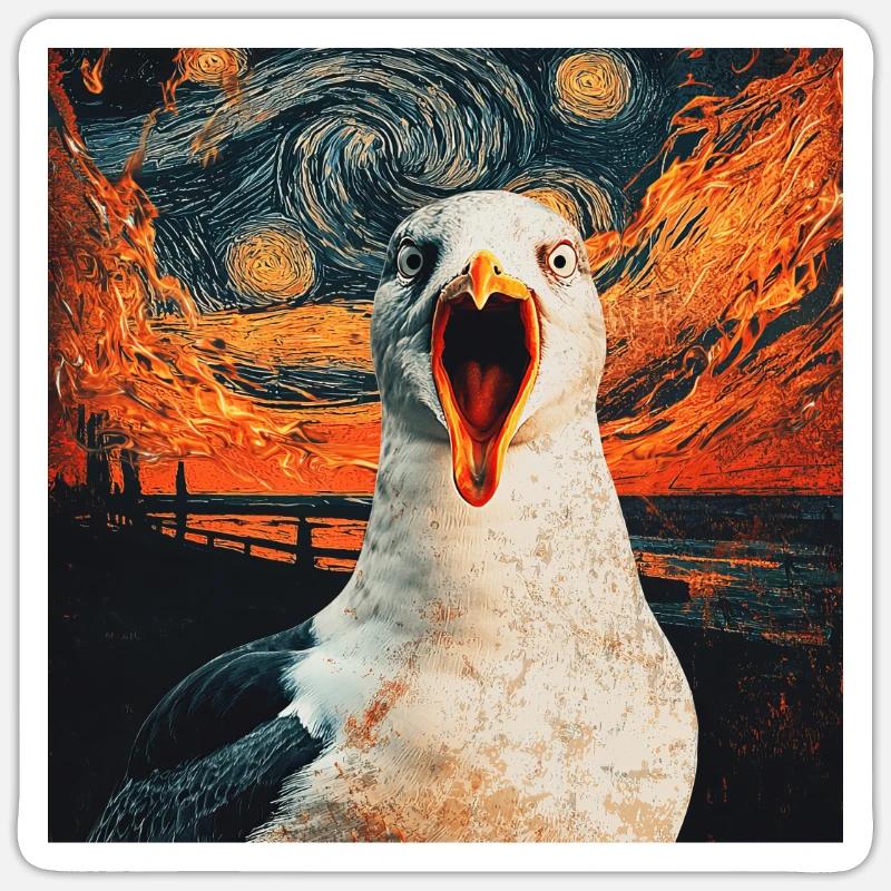 Möwe Sticker Größe S (10 x 10 cm)