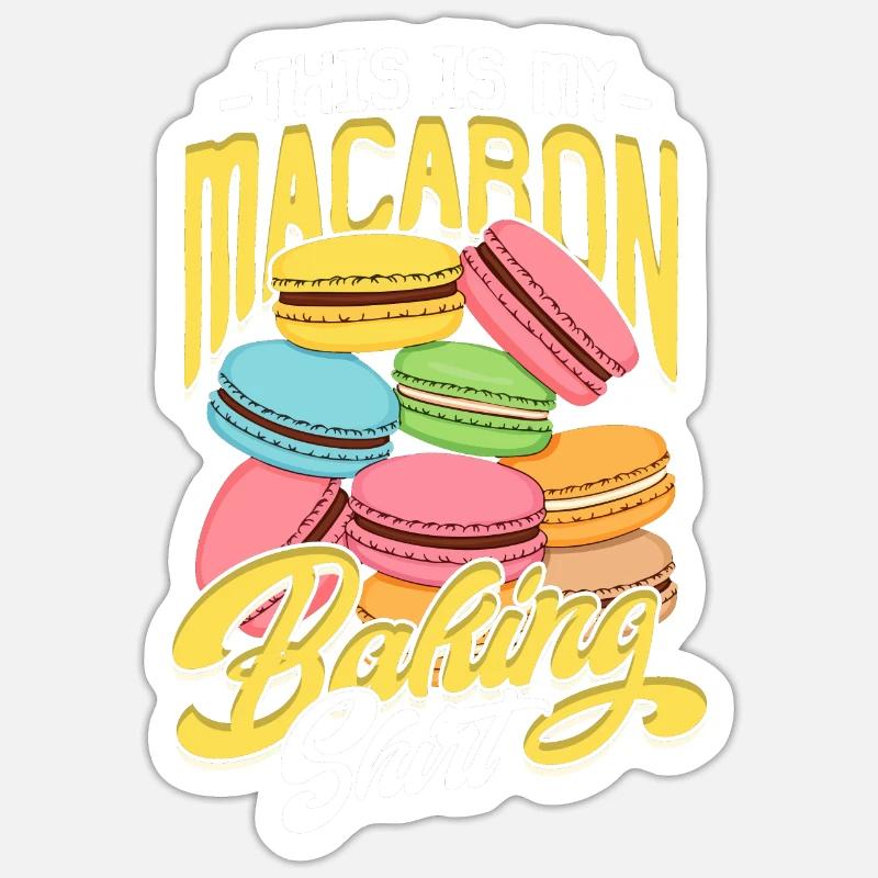 Macaron Macaronbäcker Patissier Sticker Größe S (10 x 10 cm)
