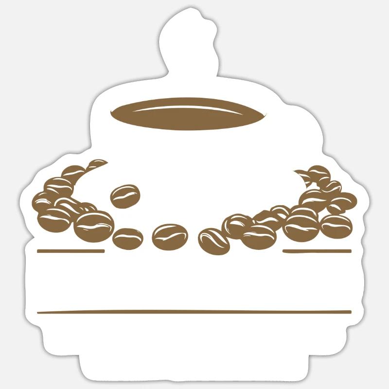 Les amateurs de café procaféinant ne commencent rien Sticker taille S (10 x 10 cm)