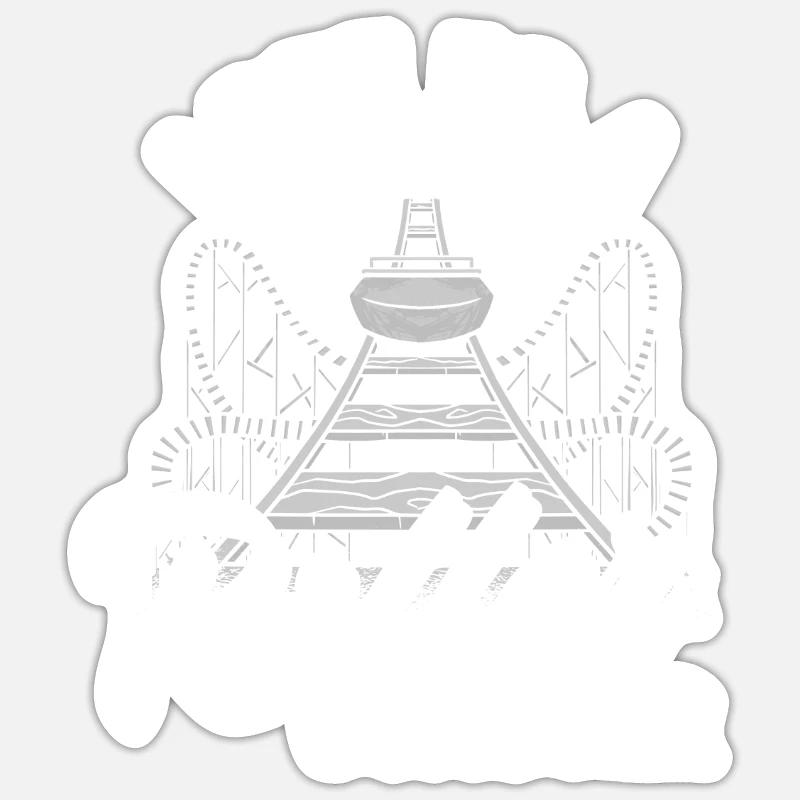 Leben Ist Eine Achterbahnfahrt - Sticker Größe S (10 x 10 cm) - Mattweiß