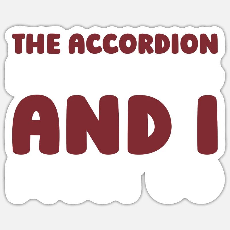 Accordéon - Sticker taille S (10 x 10 cm) - blanc mat