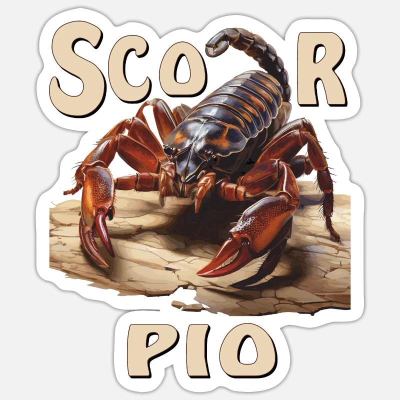 SCORPIO - Sticker Größe S (10 x 10 cm) - Mattweiß